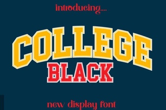 Creative College Black Font Typography Projects