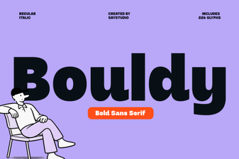 Bouldy Font: Bold, Natural Design Inspiration
