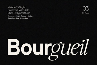 The Bourgueil Font for Designers & Modern Projects