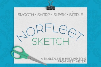 Norfleet Sketch Font for Creative Line Illustrations